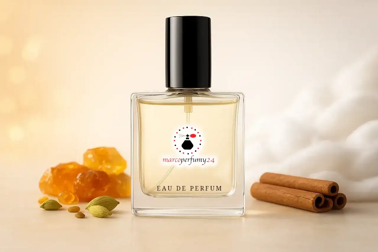 Elegancka butelka perfum z nutami kardamonu, cynamonu i bursztynu. Czy to piżmo co to za zapach?
