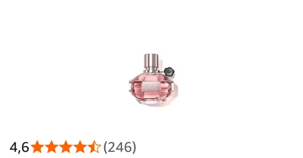 Różowy flakon perfum Flowerbomb Nectar Viktor&Rolf, z błyszczącym korkiem i etykietą.
